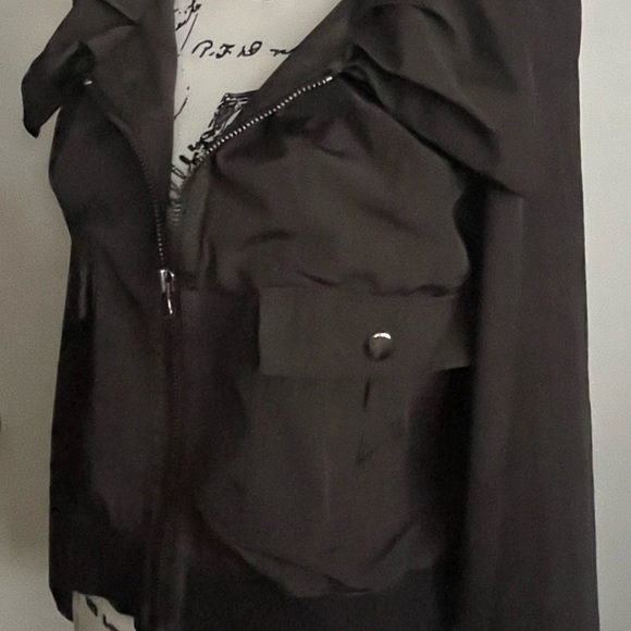 Brown Bomber style Jacket women’s size Medium - Picture 3 of 11